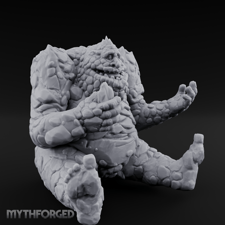 Palms Out Bellowing Happy Troll Miniature for Dungeons and Dragons, Pathfinder or other TTRPGs