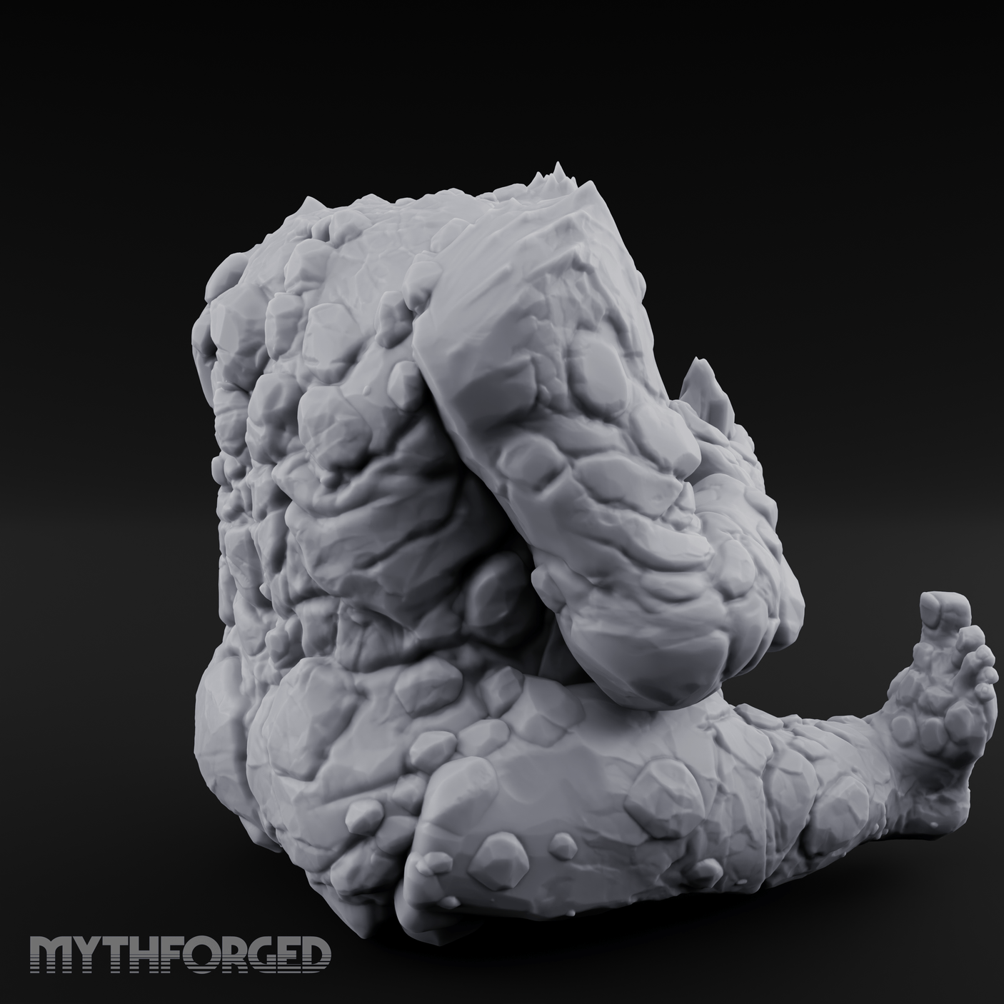 Palms Out Bellowing Happy Troll Miniature for Dungeons and Dragons, Pathfinder or other TTRPGs