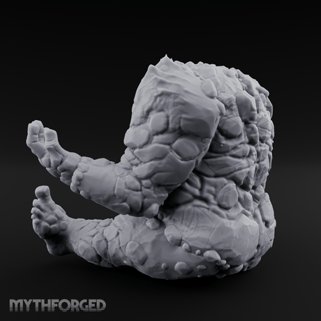 Palms Out Bellowing Happy Troll Miniature for Dungeons and Dragons, Pathfinder or other TTRPGs