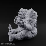 Palms Out Bellowing Happy Troll Miniature for Dungeons and Dragons, Pathfinder or other TTRPGs