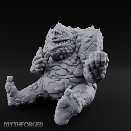 Palms Out Bellowing Happy Troll Miniature for Dungeons and Dragons, Pathfinder or other TTRPGs