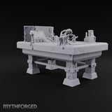Stakes Stacked, Chairs Pushed Back Wooden Game Table B