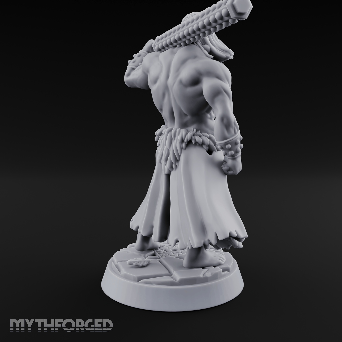 Shoulder Hoisting Human Warrior Miniature for Dungeons and Dragons, Pathfinder or other TTRPGs
