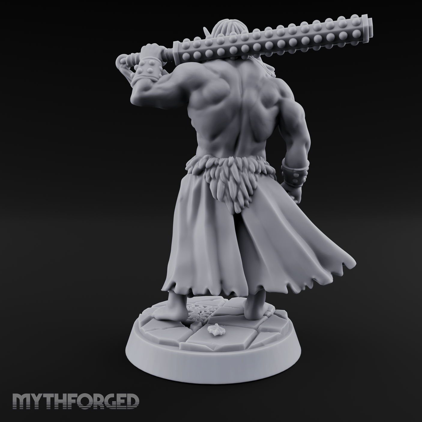 Shoulder Hoisting Human Warrior Miniature for Dungeons and Dragons, Pathfinder or other TTRPGs