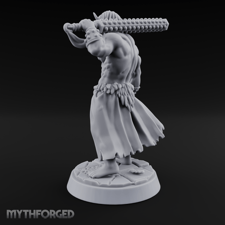 Shoulder Hoisting Human Warrior Miniature for Dungeons and Dragons, Pathfinder or other TTRPGs