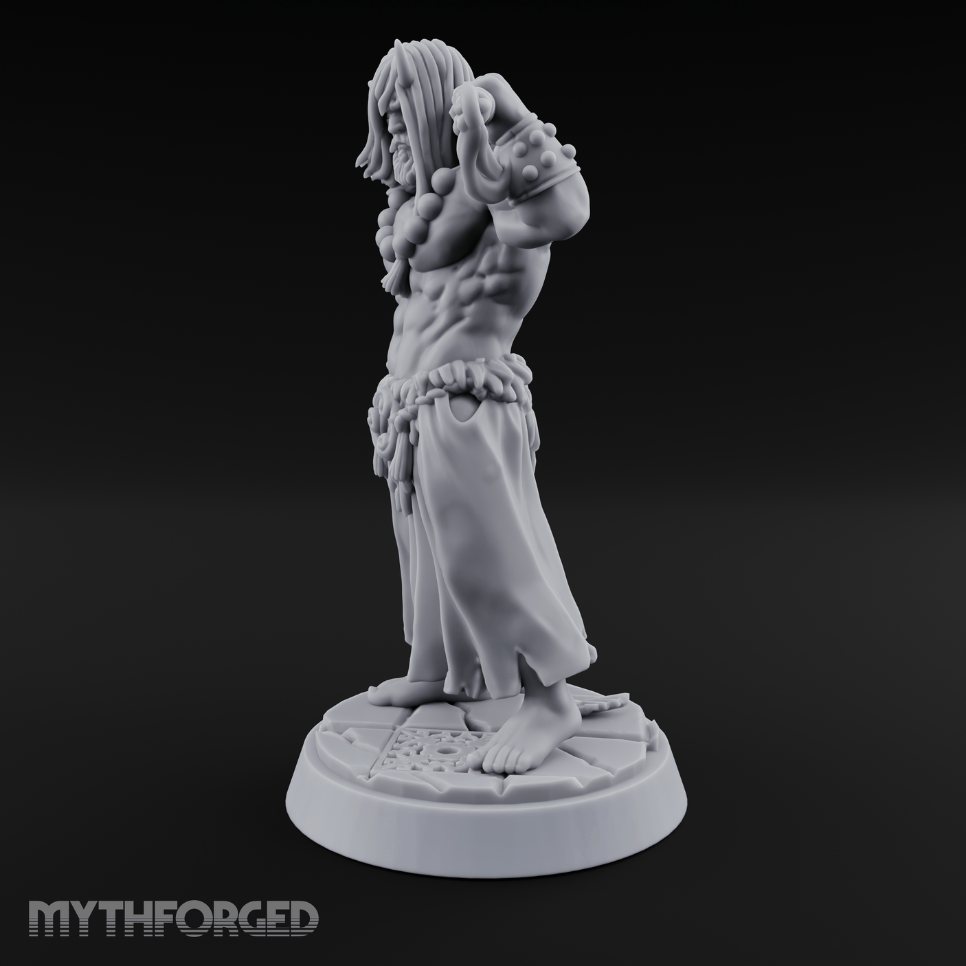 Shoulder Hoisting Human Warrior Miniature for Dungeons and Dragons, Pathfinder or other TTRPGs