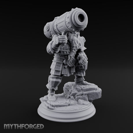 Shouldering the Big Gun Dwarf Cannoneer