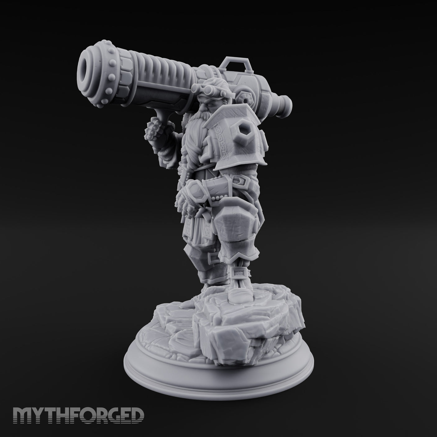 Shouldering the Big Gun Dwarf Cannoneer