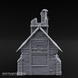 Root-Entwined Tower-Sheared Gothic Chapel Ruins Miniature for Dungeons and Dragons, Pathfinder or other TTRPGs