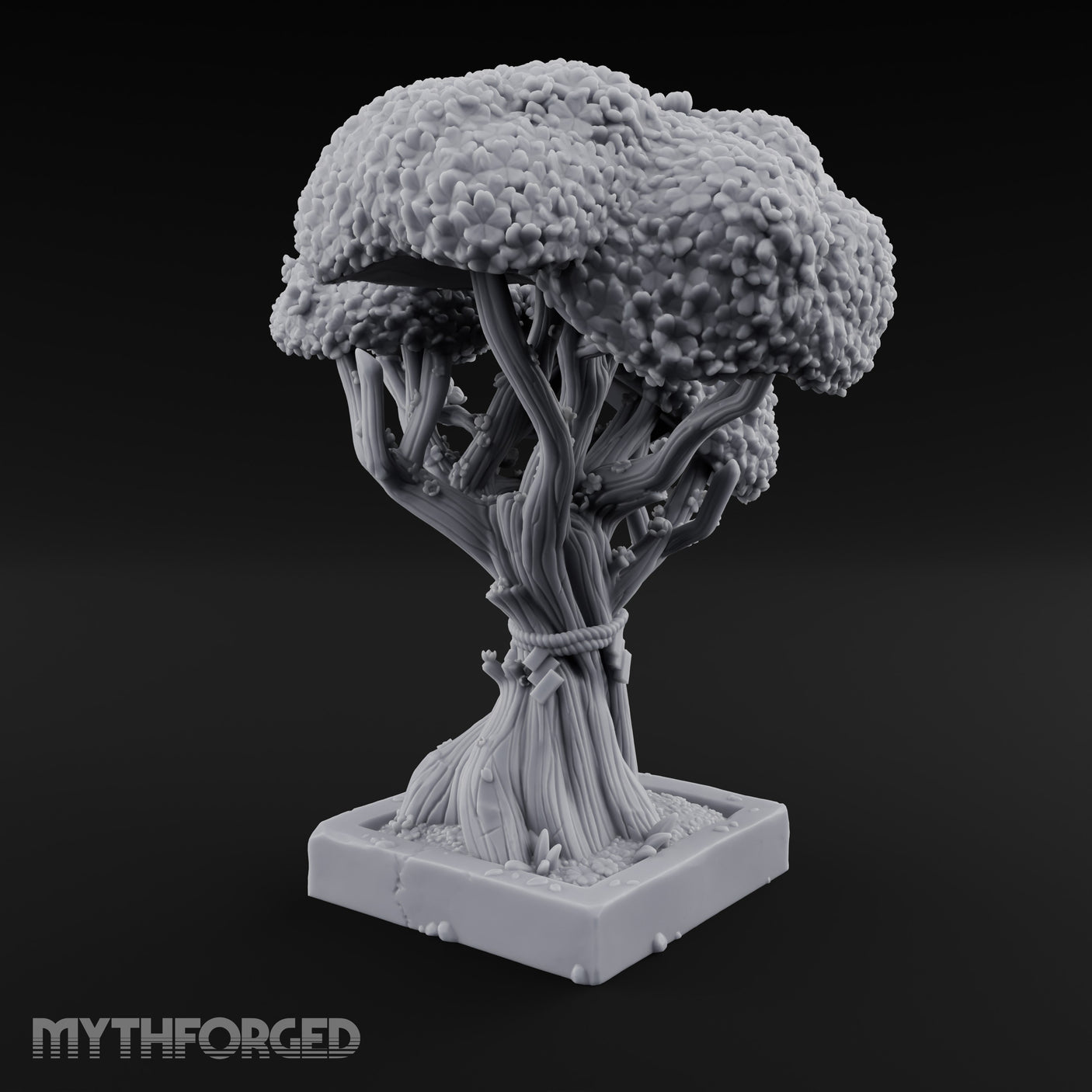 Rope-Bound Blossom-Canopied Sacred Twisted Tree gallery 6