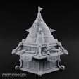 Rope-Bound Flag-Topped Mountain Peak Outpost Miniature for Dungeons and Dragons, Pathfinder or other TTRPGs