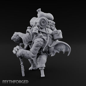 Rope-Bound Pack-Laden Tortle Traveller Miniature for Dungeons and Dragons, Pathfinder or other TTRPGs