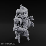 Rope-Bound Pack-Laden Tortle Traveller Miniature for Dungeons and Dragons, Pathfinder or other TTRPGs