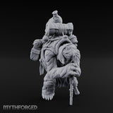 Rope-Bound Pack-Laden Tortle Traveller Miniature for Dungeons and Dragons, Pathfinder or other TTRPGs