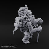 Rope-Bound Pack-Laden Tortle Traveller Miniature for Dungeons and Dragons, Pathfinder or other TTRPGs
