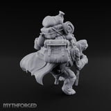 Rope-Bound Pack-Laden Tortle Traveller Miniature for Dungeons and Dragons, Pathfinder or other TTRPGs