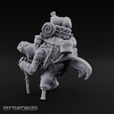 Rope-Bound Pack-Laden Tortle Traveller Miniature for Dungeons and Dragons, Pathfinder or other TTRPGs