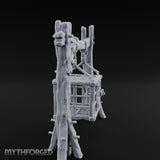 Rope-Bound Rune-Carved Hanging Prisoner Cage Miniature for Dungeons and Dragons, Pathfinder or other TTRPGs