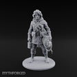 Rope Coiling Human Resistance Fighter Miniature for Dungeons and Dragons, Pathfinder or other TTRPGs