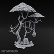 Rope-Draped Idol-Rooted Tribal Canopy Tree Scene Miniature for Dungeons and Dragons, Pathfinder or other TTRPGs