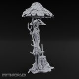 Rope-Draped Idol-Rooted Tribal Canopy Tree Scene Miniature for Dungeons and Dragons, Pathfinder or other TTRPGs