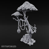 Rope-Draped Idol-Rooted Tribal Canopy Tree Scene Miniature for Dungeons and Dragons, Pathfinder or other TTRPGs