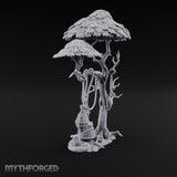 Rope-Draped Idol-Rooted Tribal Canopy Tree Scene Miniature for Dungeons and Dragons, Pathfinder or other TTRPGs