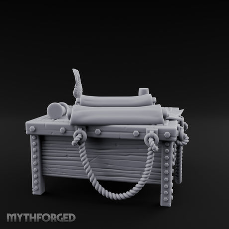 Rope-Draped Map-Strewn Navigator's Chart Table gallery 3