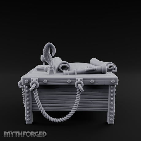 Rope-Draped Map-Strewn Navigator's Chart Table gallery 5