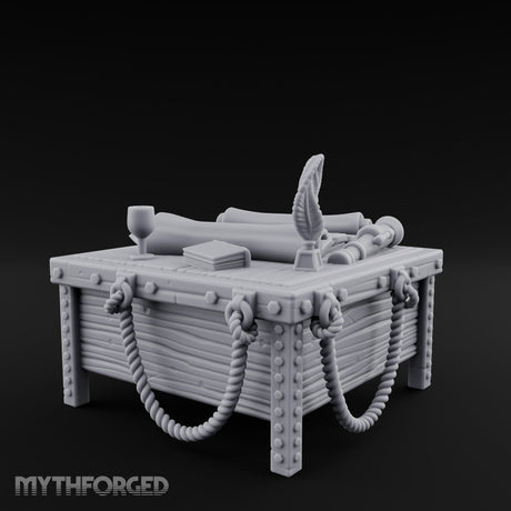 Rope-Draped Map-Strewn Navigator's Chart Table gallery 6