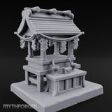 Rope-Draped Offering-Bowled Japanese Wayside Shrine gallery 2