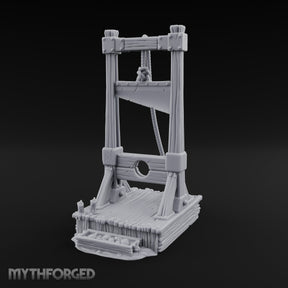 Rope-Hung Plank-Platformed Guillotine Execution Block Miniature for Dungeons and Dragons, Pathfinder or other TTRPGs