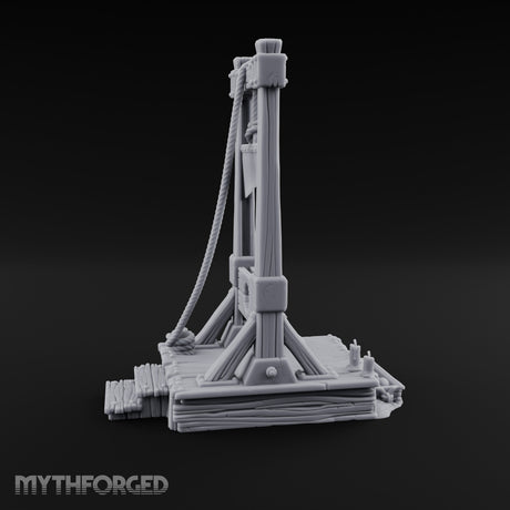 Rope-Hung Plank-Platformed Guillotine Execution Block Miniature for Dungeons and Dragons, Pathfinder or other TTRPGs