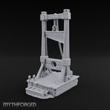 Rope-Hung Plank-Platformed Guillotine Execution Block Miniature for Dungeons and Dragons, Pathfinder or other TTRPGs