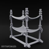 Rope-Knotted Double Hammock Miniature for Dungeons and Dragons, Pathfinder or other TTRPGs