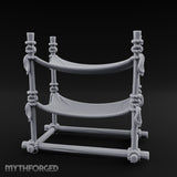 Rope-Knotted Double Hammock Miniature for Dungeons and Dragons, Pathfinder or other TTRPGs