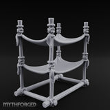 Rope-Knotted Double Hammock Miniature for Dungeons and Dragons, Pathfinder or other TTRPGs