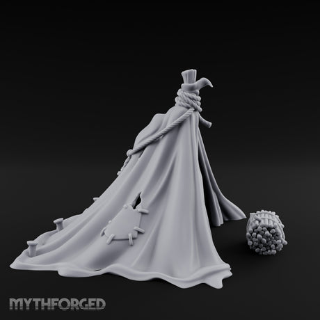 Rope-Knotted Firewood-Stocked Wilderness Tent Camp Miniature for Dungeons and Dragons, Pathfinder or other TTRPGs