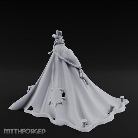 Rope-Knotted Firewood-Stocked Wilderness Tent Camp Miniature for Dungeons and Dragons, Pathfinder or other TTRPGs