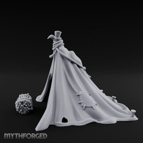 Rope-Knotted Firewood-Stocked Wilderness Tent Camp Miniature for Dungeons and Dragons, Pathfinder or other TTRPGs