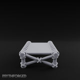 Rope-Lashed Cross-Braced Pirate Rope Bed Miniature for Dungeons and Dragons, Pathfinder or other TTRPGs