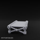 Rope-Lashed Cross-Braced Pirate Rope Bed Miniature for Dungeons and Dragons, Pathfinder or other TTRPGs
