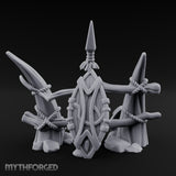 Rope-Lashed Diamond-Etched Tribal Idol Marker Scene Miniature for Dungeons and Dragons, Pathfinder or other TTRPGs