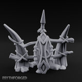 Rope-Lashed Diamond-Etched Tribal Idol Marker Scene Miniature for Dungeons and Dragons, Pathfinder or other TTRPGs