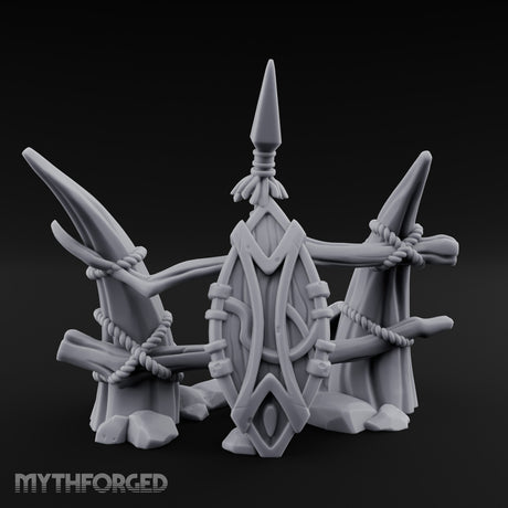 Rope-Lashed Diamond-Etched Tribal Idol Marker Scene Miniature for Dungeons and Dragons, Pathfinder or other TTRPGs