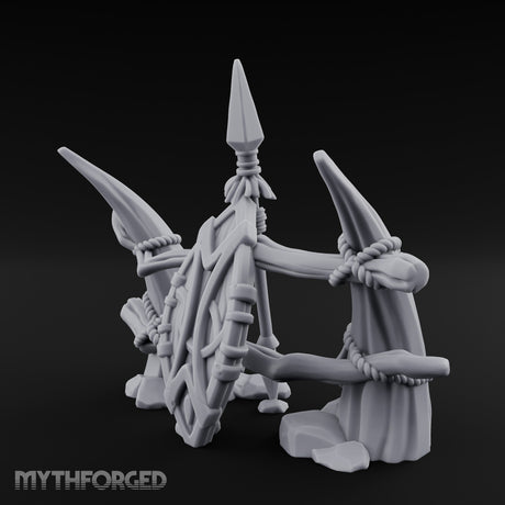 Rope-Lashed Diamond-Etched Tribal Idol Marker Scene Miniature for Dungeons and Dragons, Pathfinder or other TTRPGs