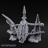 Rope-Lashed Diamond-Etched Tribal Idol Marker Scene Miniature for Dungeons and Dragons, Pathfinder or other TTRPGs