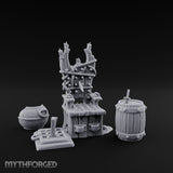 Rope-Lashed Spike-Studded Torture Chair Clutter Set Miniature for Dungeons and Dragons, Pathfinder or other TTRPGs