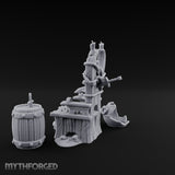 Rope-Lashed Spike-Studded Torture Chair Clutter Set Miniature for Dungeons and Dragons, Pathfinder or other TTRPGs