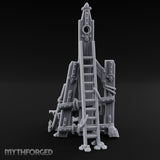 Rope-Lashed Timber-Scattered Ruined Trebuchet Miniature for Dungeons and Dragons, Pathfinder or other TTRPGs